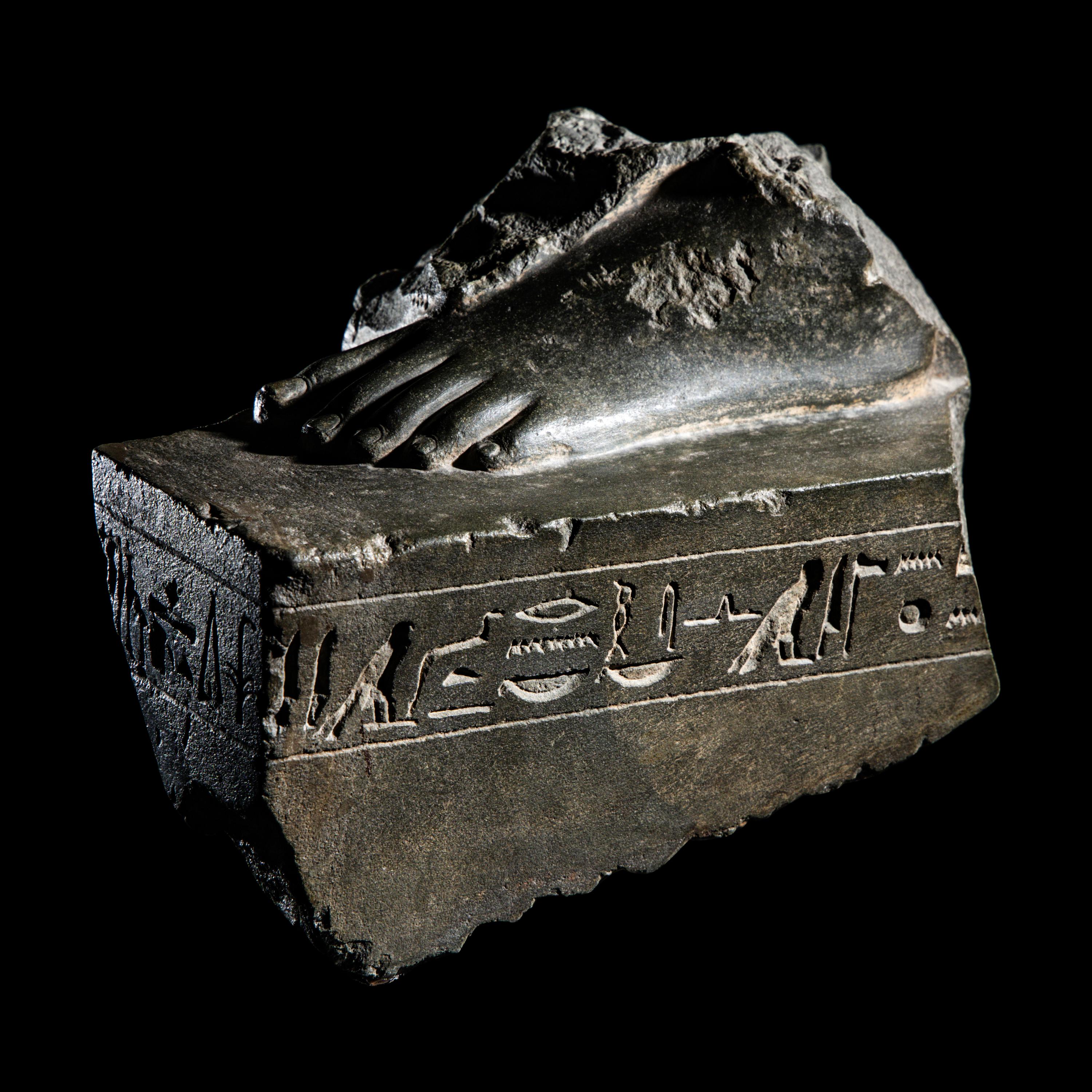 An Egyptian Greywacke Foot Fragment for Hory