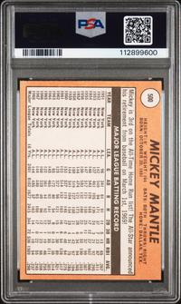 A 1969 Topps Mickey Mantle Baseball Card No. 500 - MANTLE LAST NAME IN YELLOW (PSA 4 VG-EX)