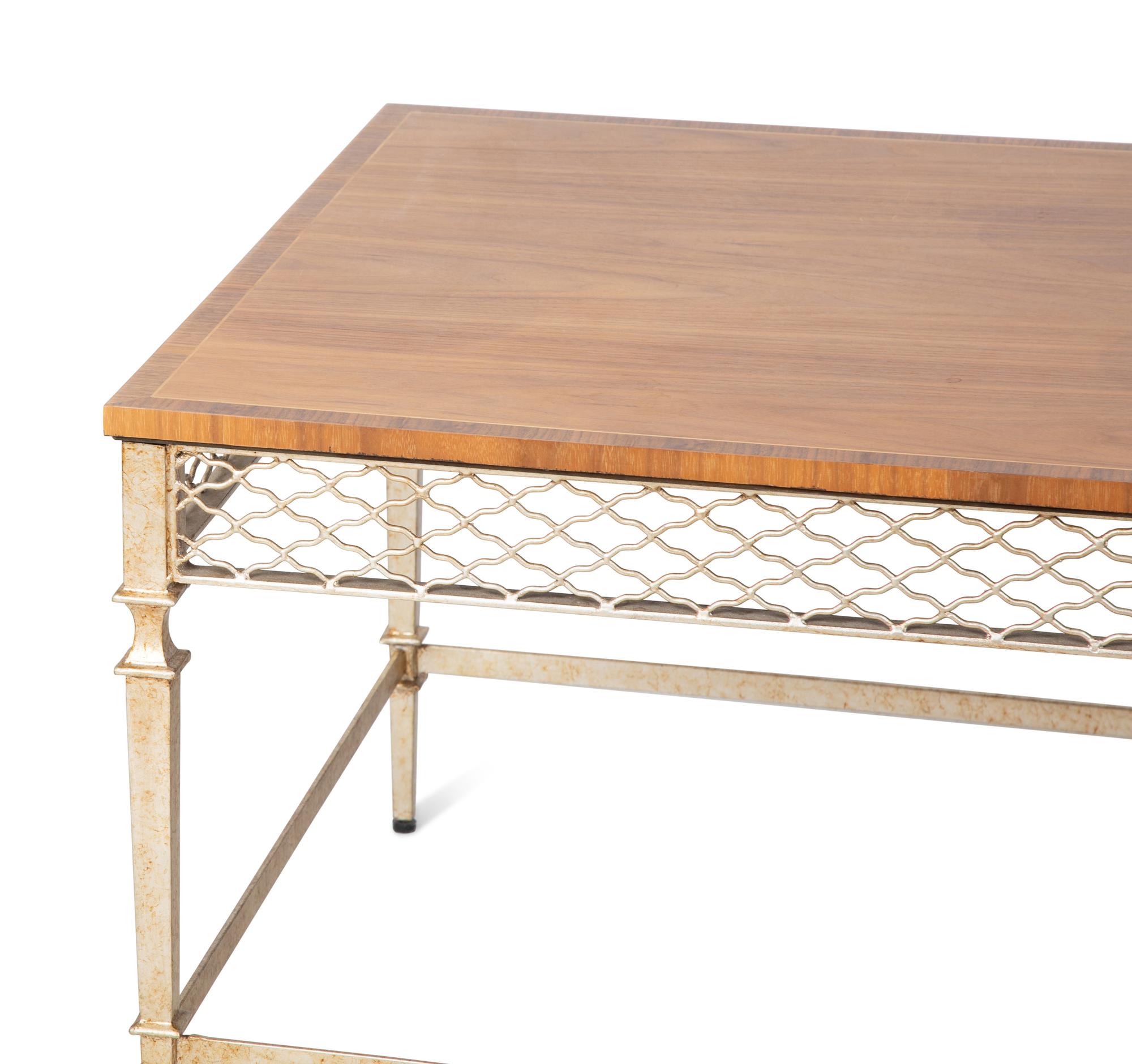 A Pair of Tommy Parzinger Style Mid Century Walnut Low Tables — 20TH CENTURY
