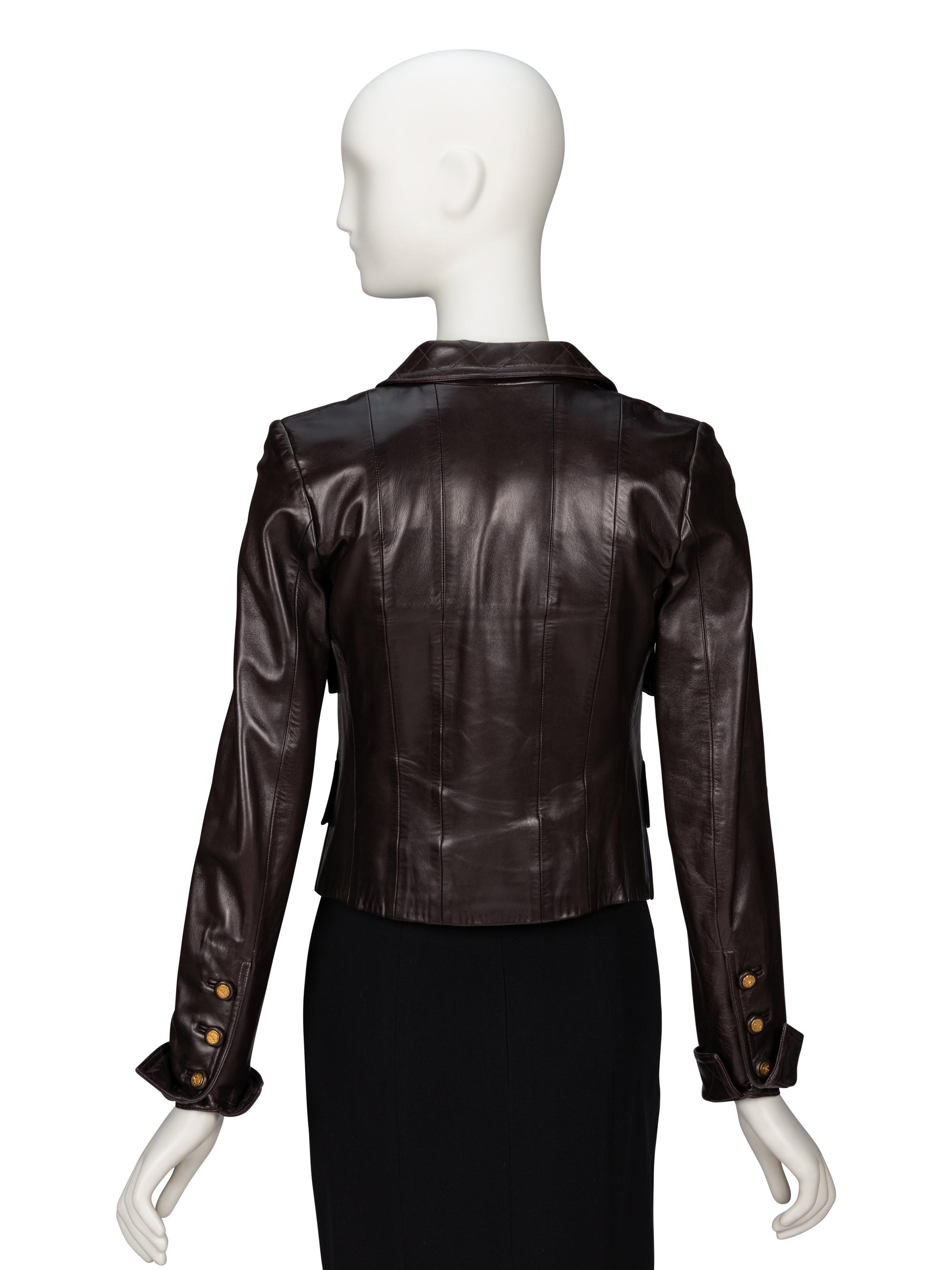 Chanel, Chocolate Brown Leather Jacket, 1993