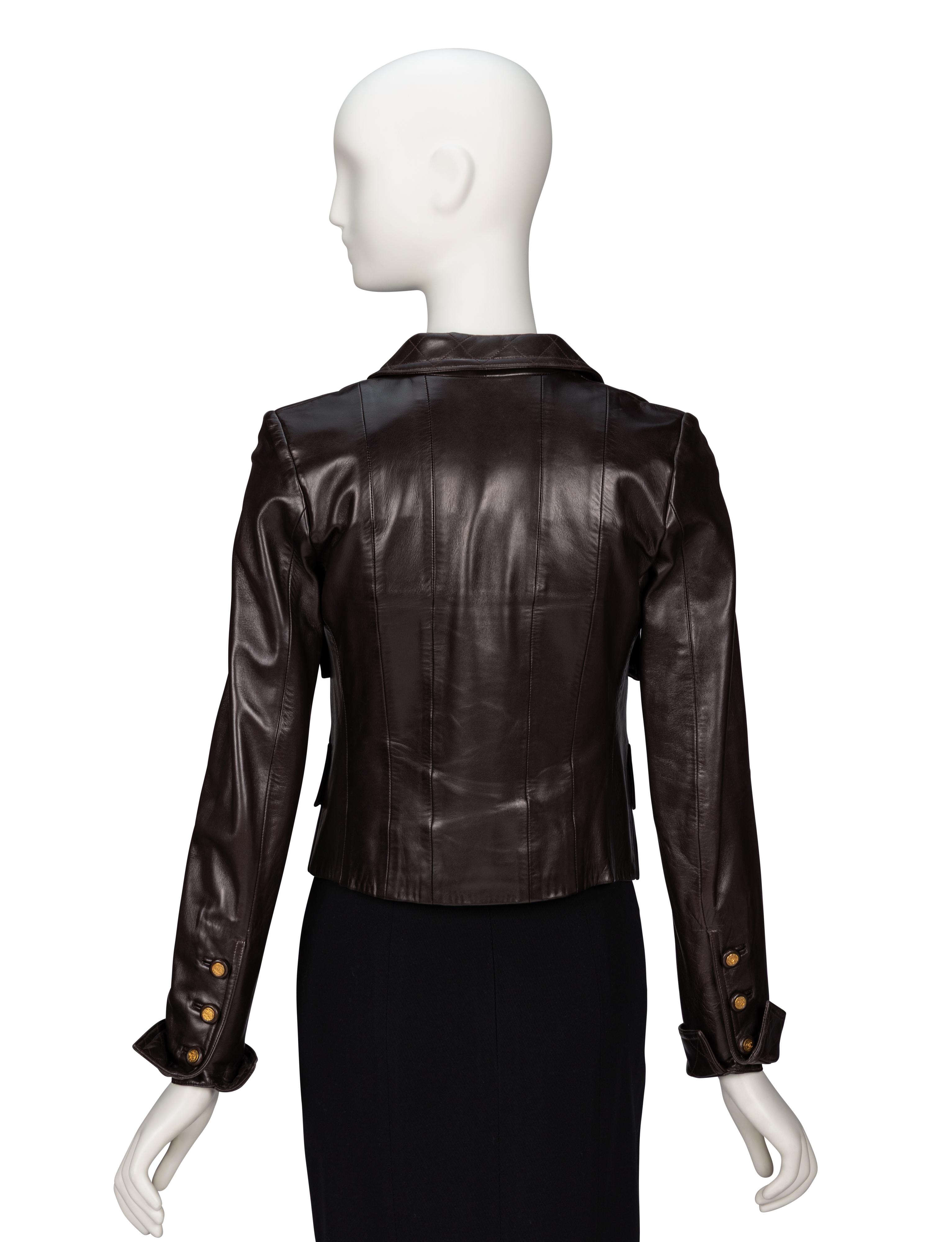 Chanel, Chocolate Brown Leather Jacket, 1993