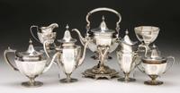 Seven piece sterling tea and coffee service retailer's mark for bailey banks and biddle, philadelphia, pa, circa 1930