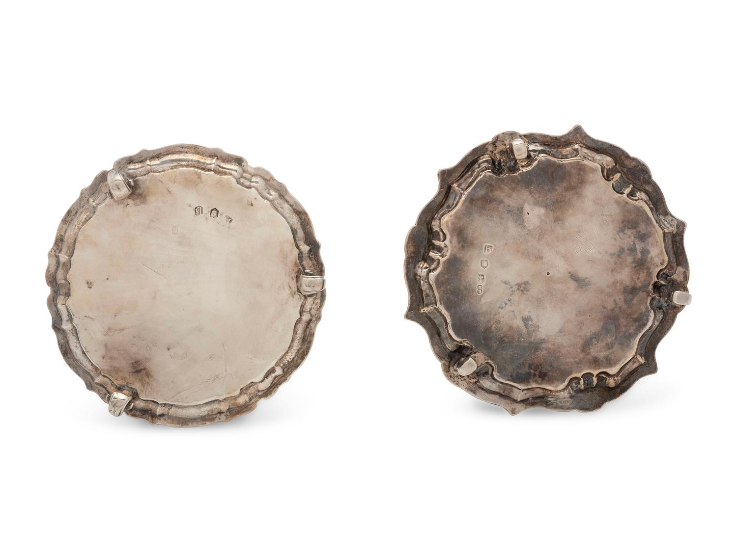 Two English Silver Waiters