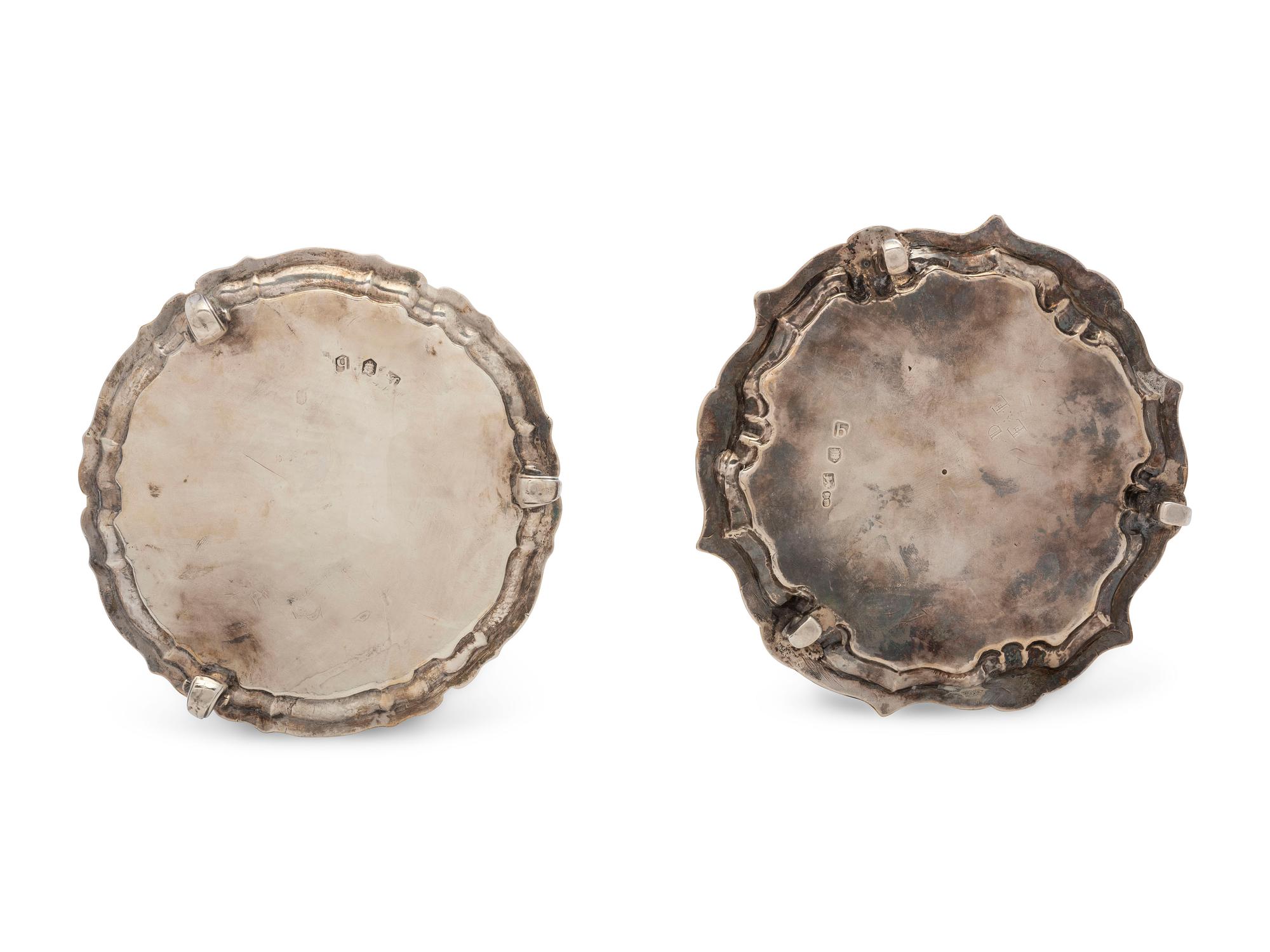 Two English Silver Waiters