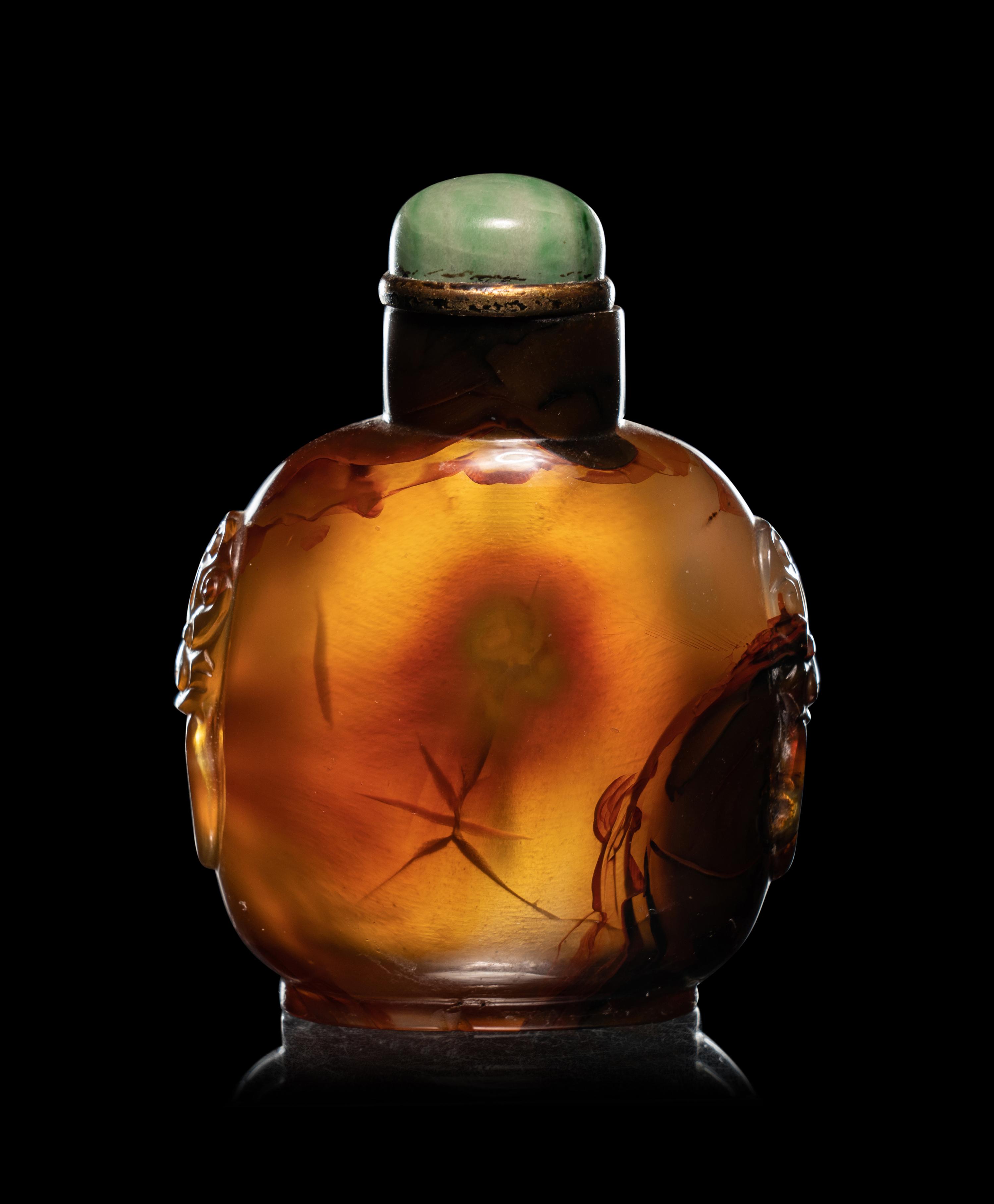 Three Agate Snuff Bottles