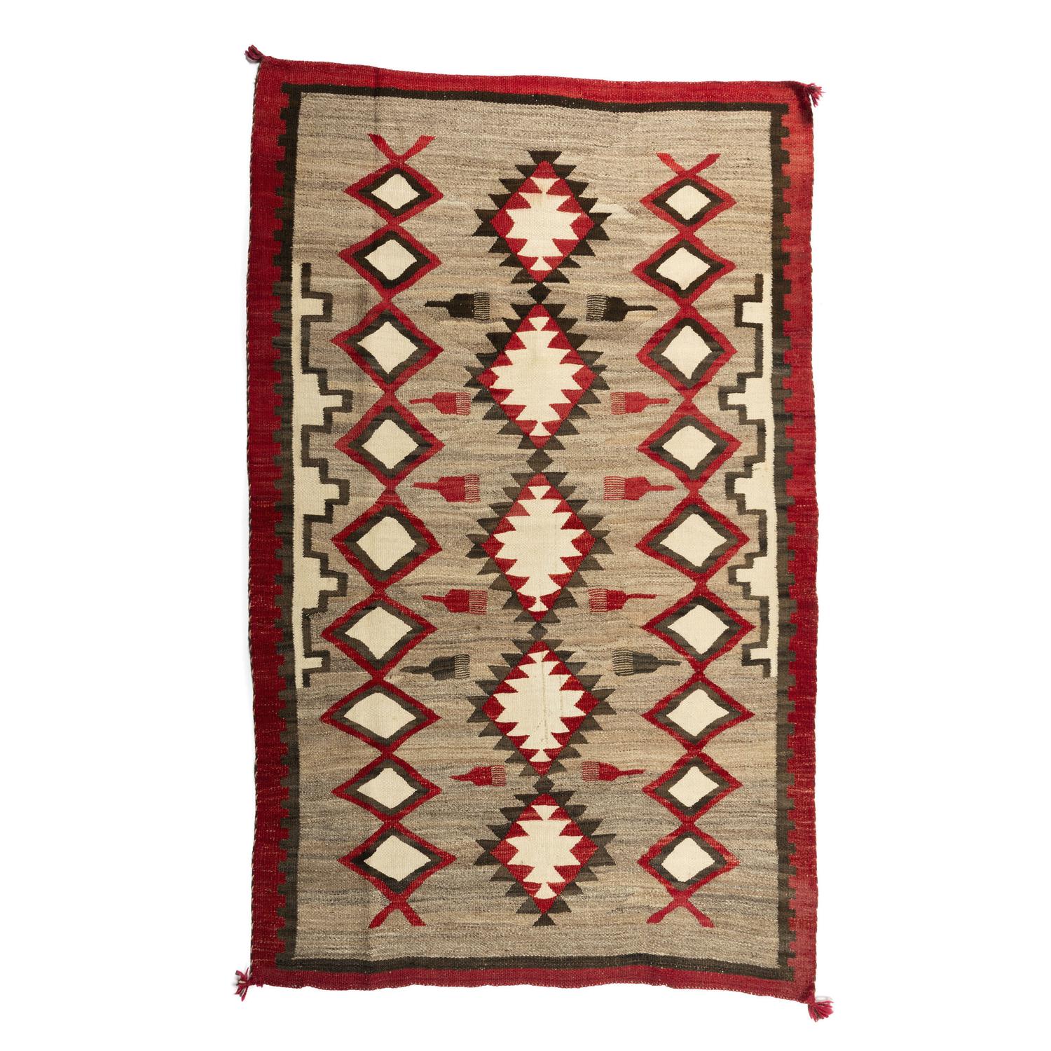 Navajo Pictorial Weaving / Rug, with Weaving Combs