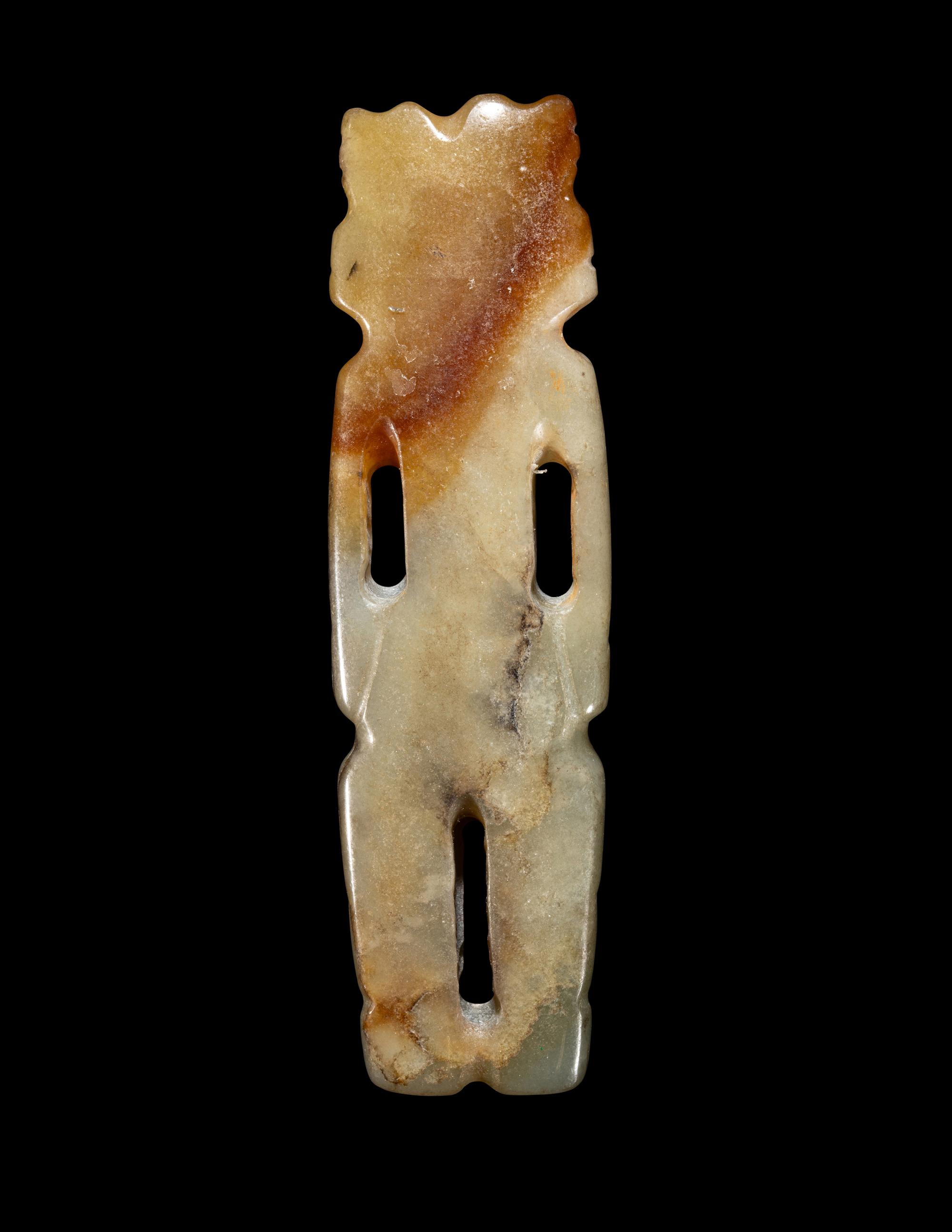 A Costa Rican White-Jade Figural Pendant