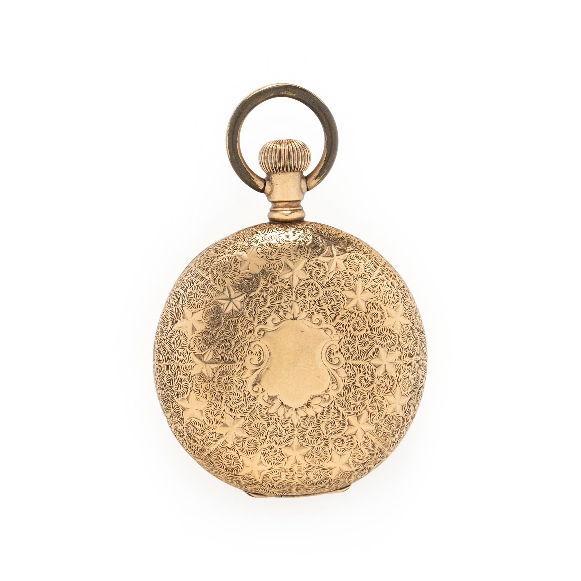 J.B.C. & CO., YELLOW GOLD POCKET WATCH