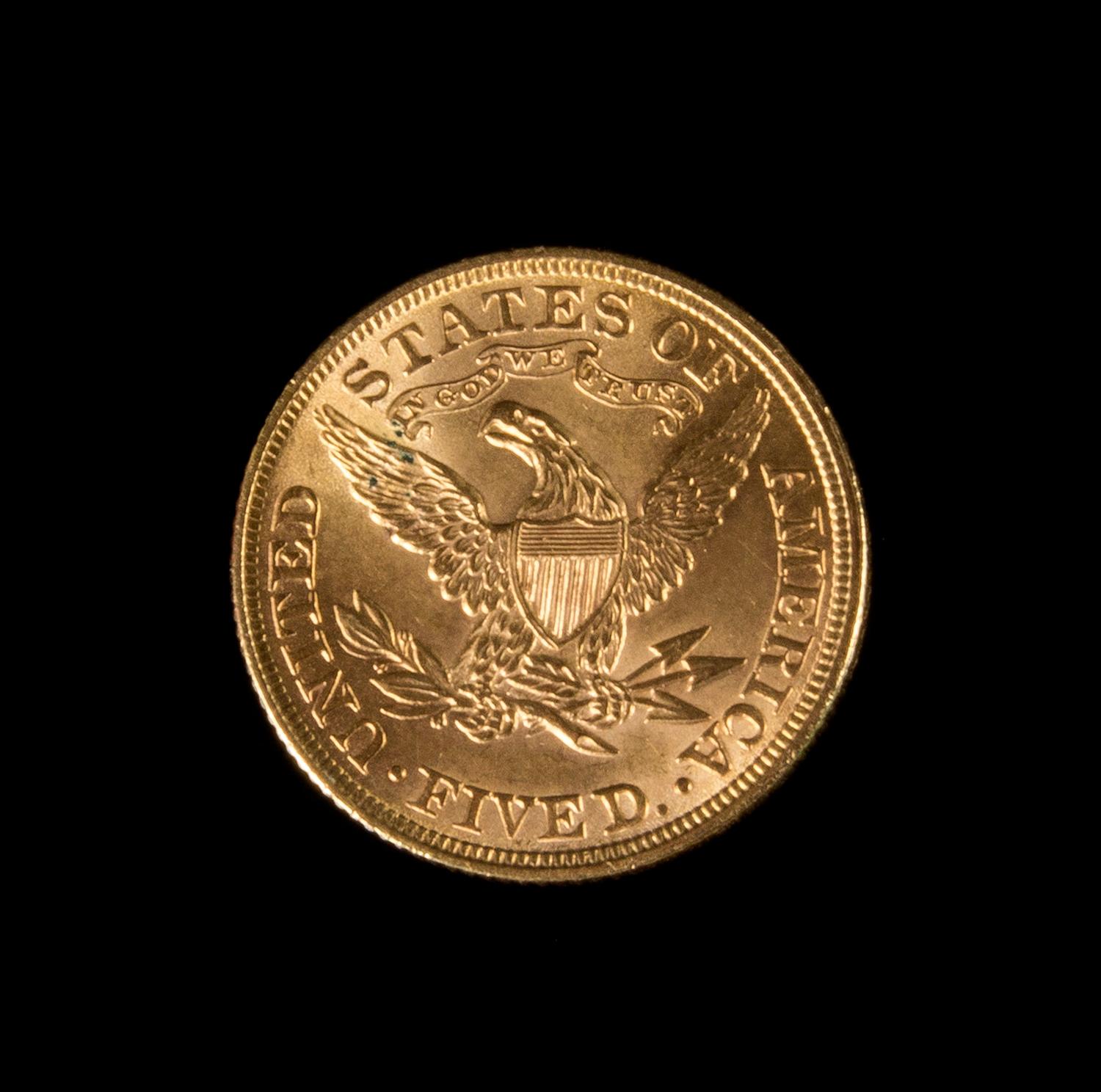 A United States 1899 Liberty Head $5 Gold Coin