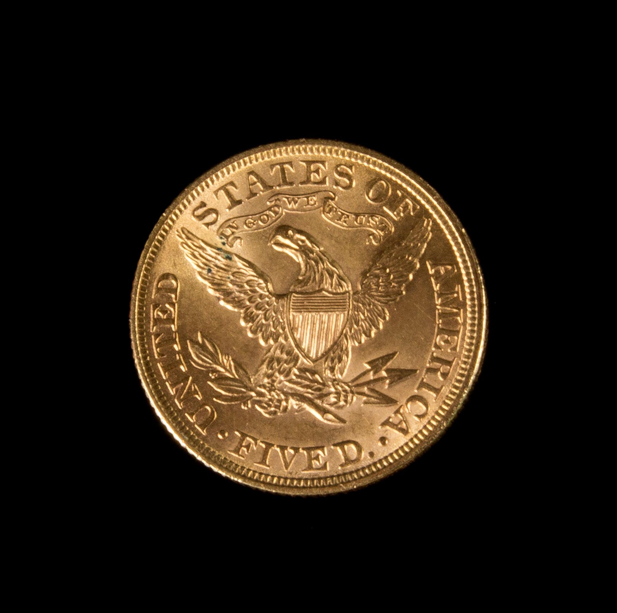A United States 1899 Liberty Head $5 Gold Coin