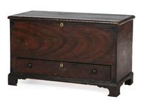 A Chippendale Grain-Painted Pine One-Drawer Blanket Chest