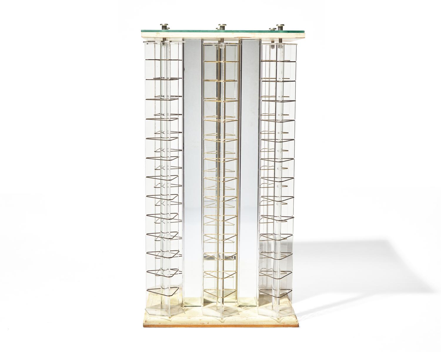Acrylic and Metal Sculptural Pedestal