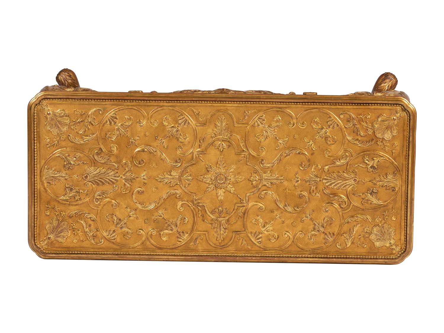 A Pair of Louis XV Style Giltwood Console Tables