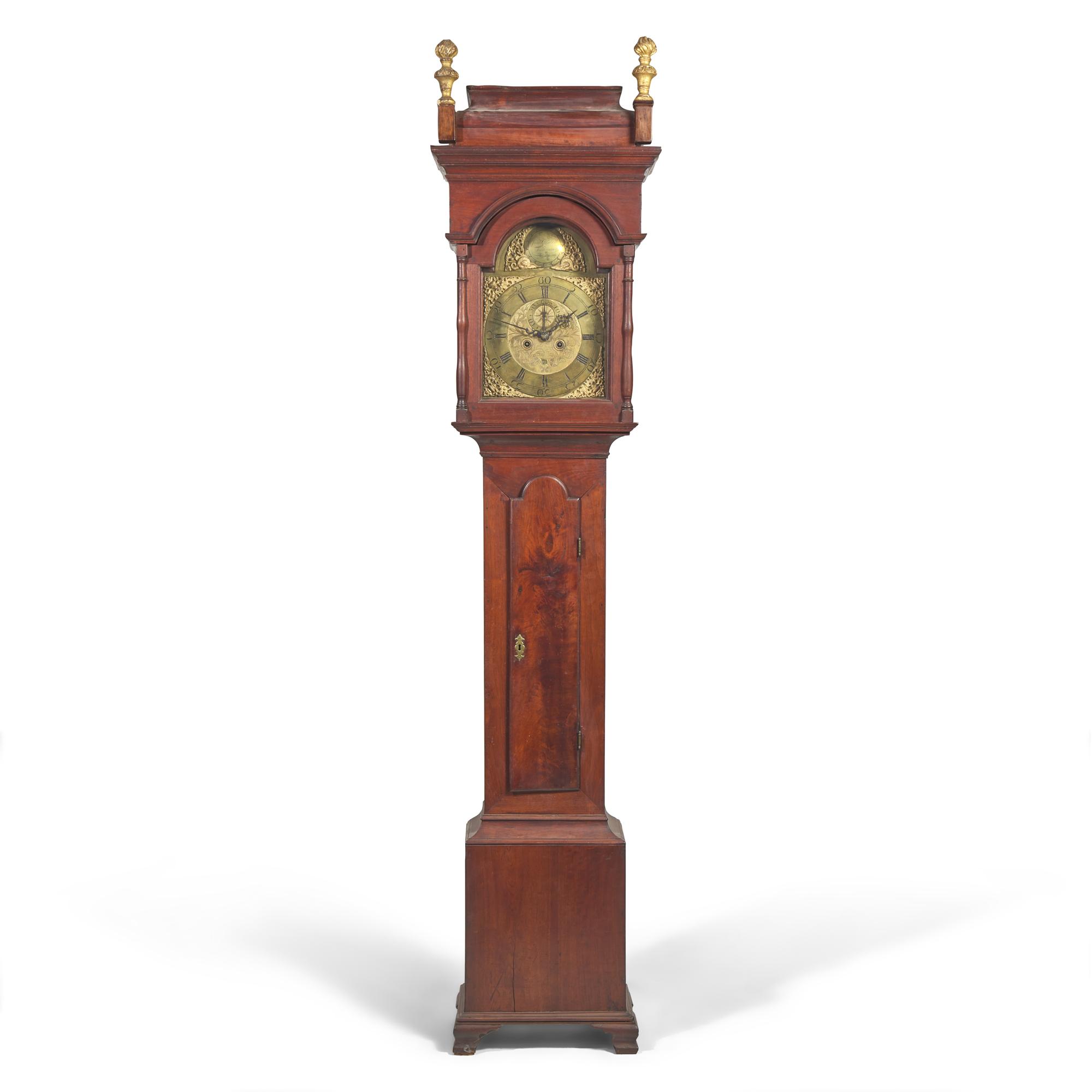 A Chippendale Walnut Tall Case Clock