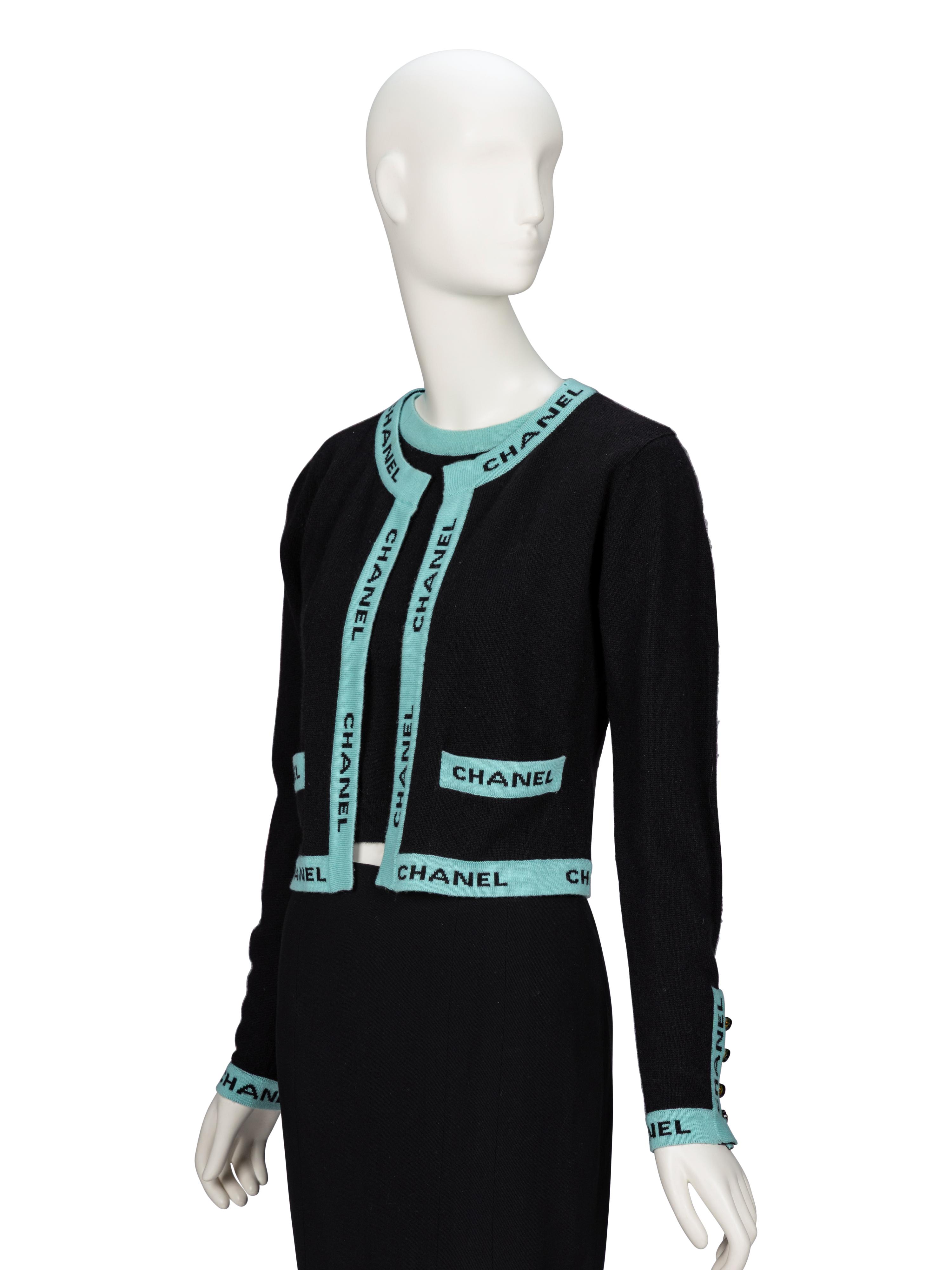 Chanel, Logo Knit Cashmere Twinset, 1994