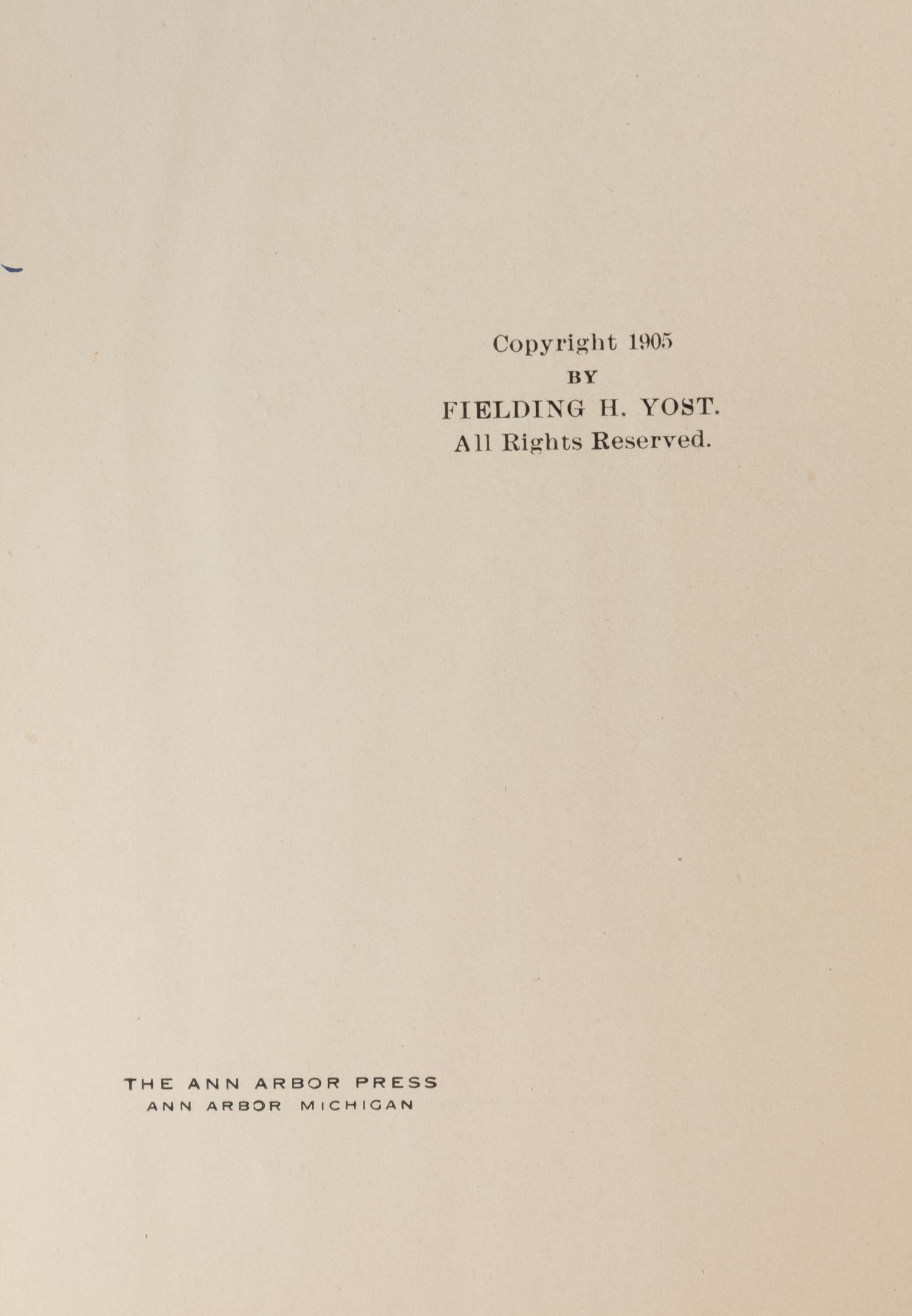 An Important Group of Fielding H. Yost Items, Including a Twice Signed Football For Player and Spectator and Letter Outlining the Origins of the Tackle Back Formation,