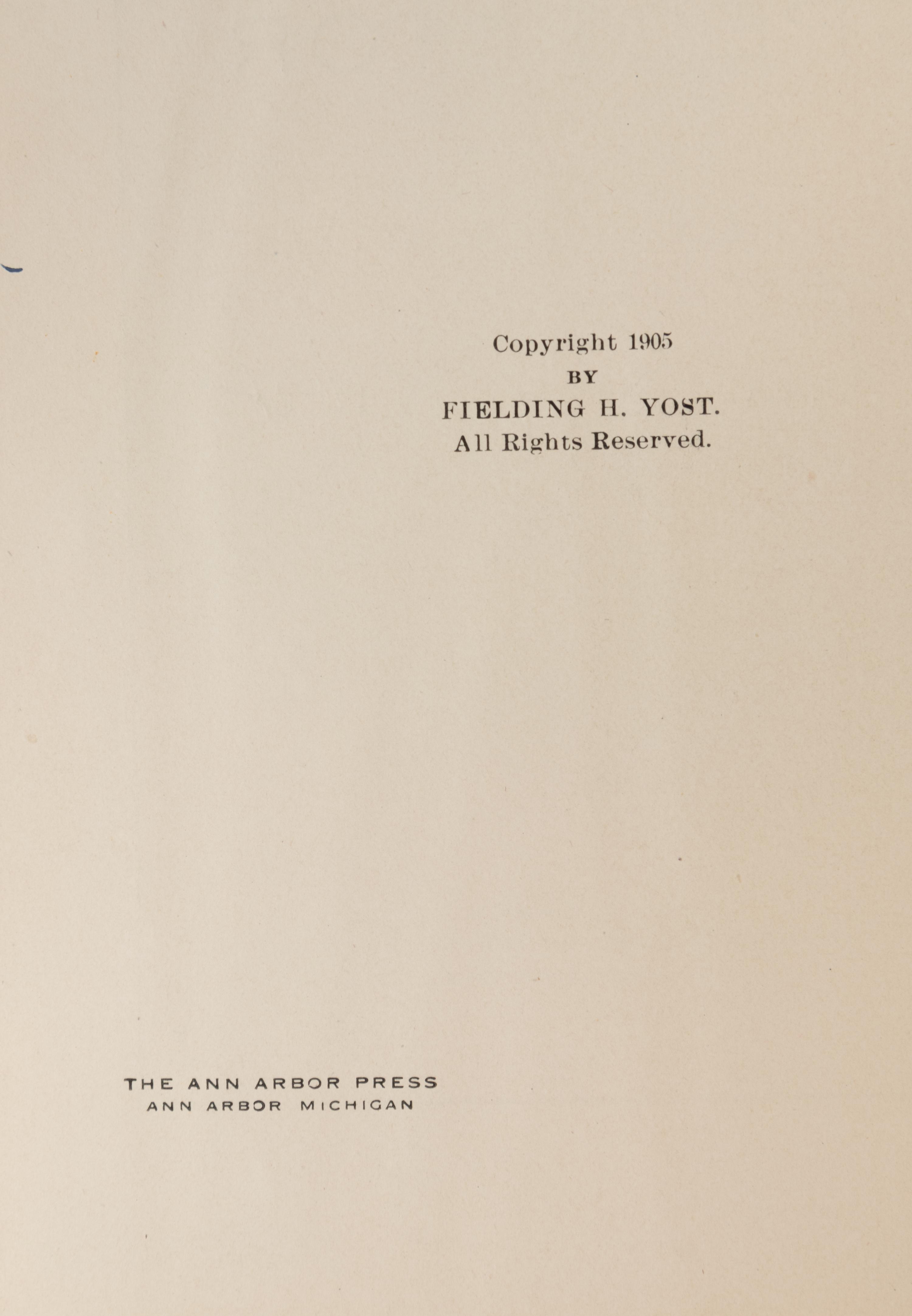 An Important Group of Fielding H. Yost Items, Including a Twice Signed Football For Player and Spectator and Letter Outlining the Origins of the Tackle Back Formation,