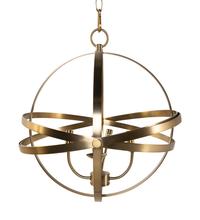 A Contemporary Brass Four-Light Pendant Lamp