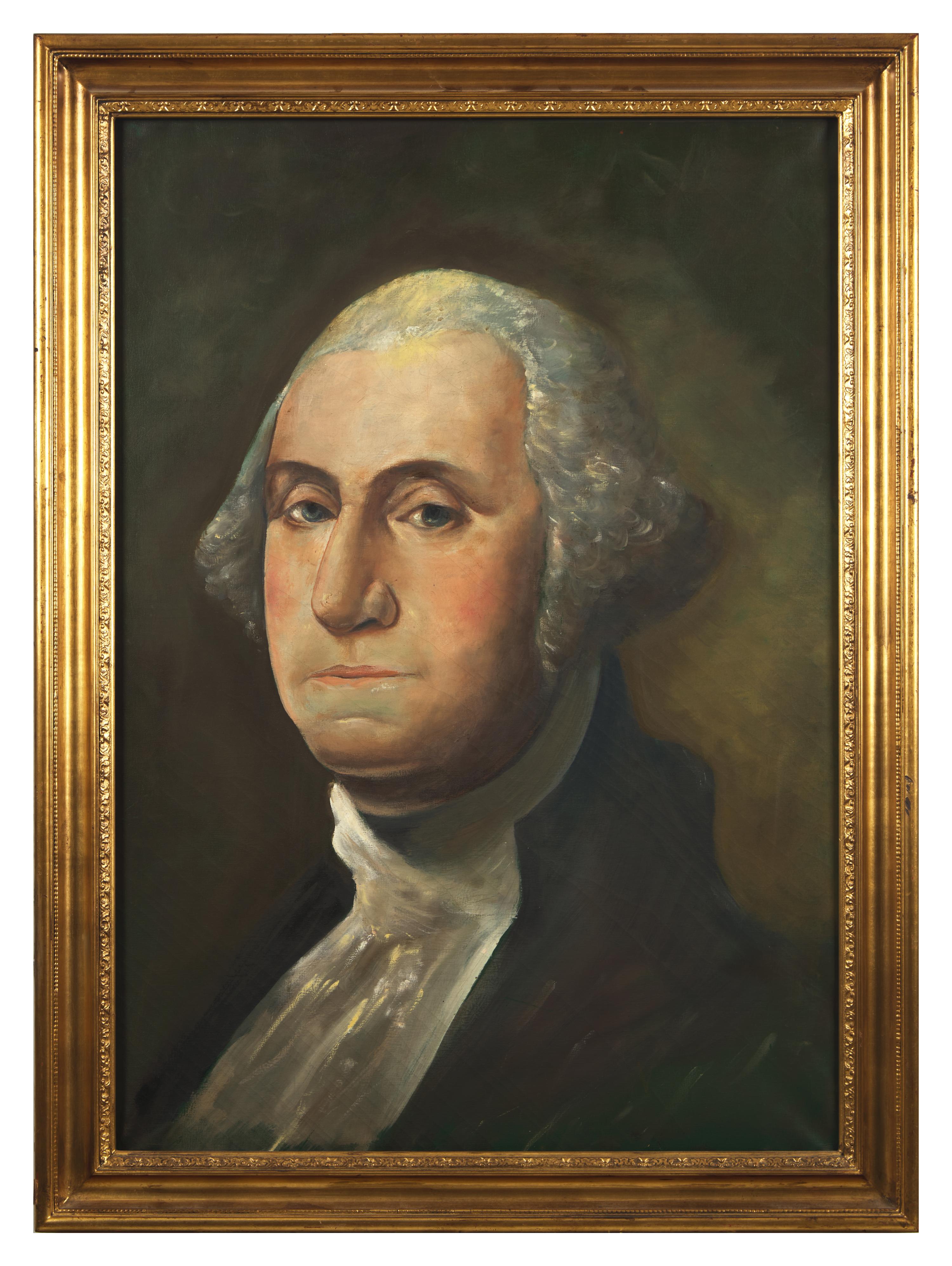 American School 19th Century, A Portrait of George Washington