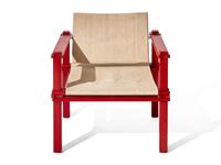 A Dutch Red Lacquered 'Farmer' Chair By Gerd Lange for Bofinger DONATED BY NATE BERKUS