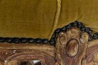 A Louis XV Style Giltwood and Tufted Velvet Tabouret — 19TH CENTURY