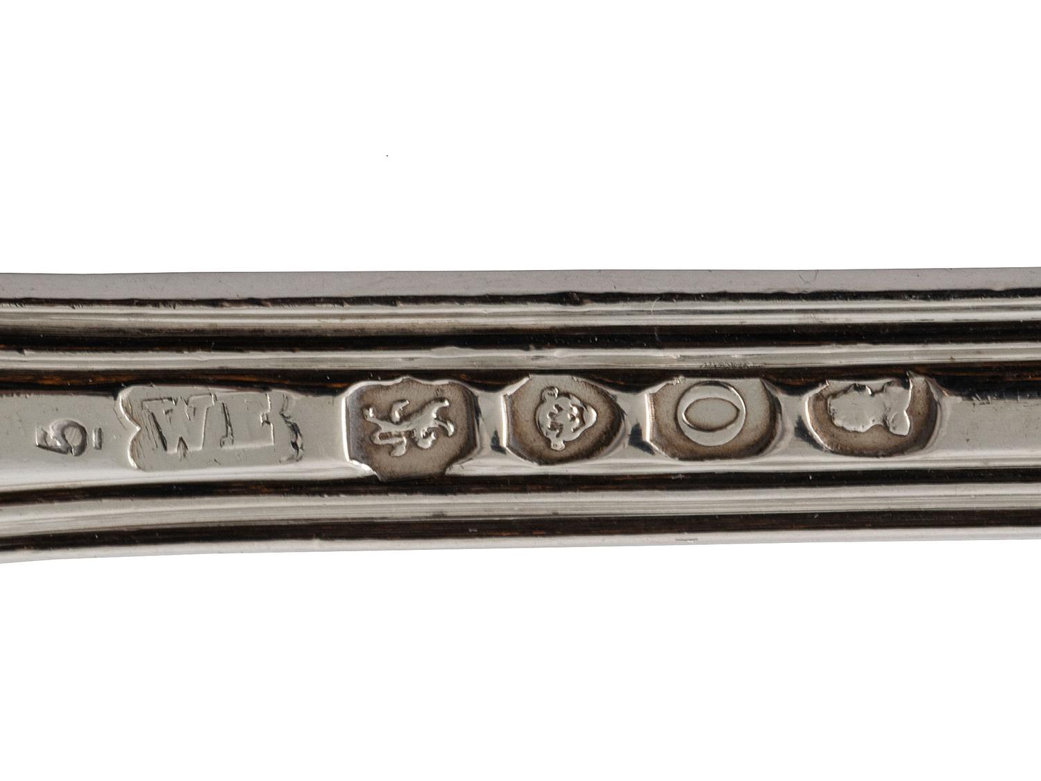 A Georgian and Victorian Silver Flatware Service