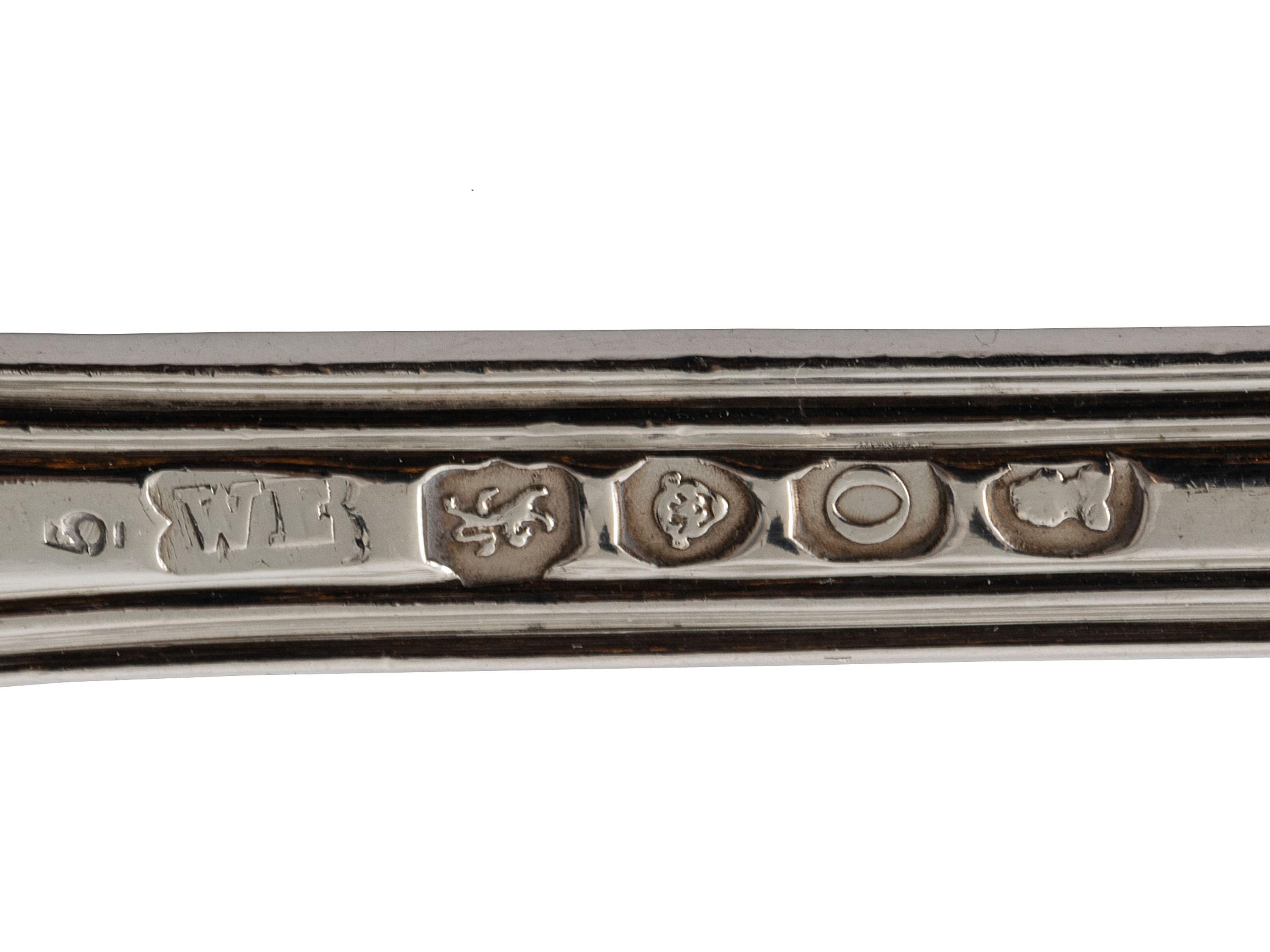 A Georgian and Victorian Silver Flatware Service