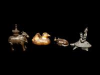 Four Southeast and South Asian Bronze Figures