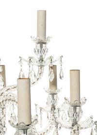 A Georgian Style Cut Glass Twelve-Light Chandelier
