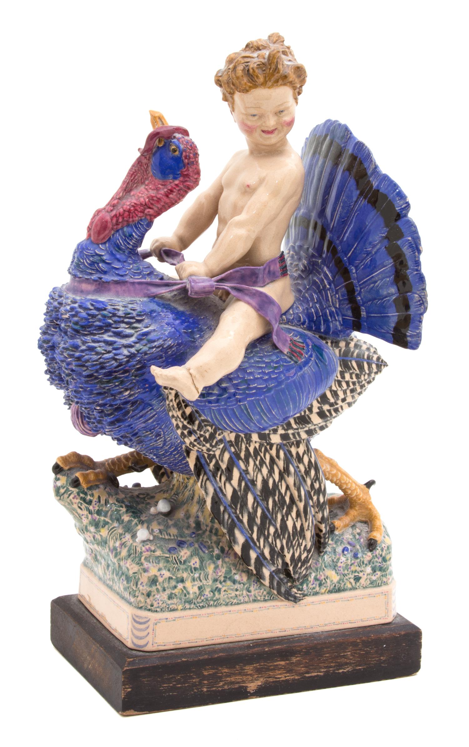 A Harry Parr for Chelsea Porcelain Figure Height 10 1/2 x width 6 x depth 5 inches. — 1931