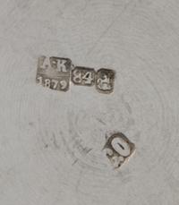 A Russian Silver Children's Tankard, Mark of Sergei Orlov, Assay Mark A.K., Moscow, 1879, the lid and body with engraved geometric deco