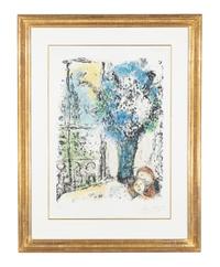 Marc Chagall (Belarusian/French, 1887–1985) — Le Bouquet bleu, 1974