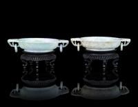 A Pair of Jadeite Marriage Bowls
