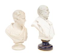 Two Bisque Porcelain Busts