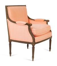 A Louis XVI Mahogany Low Bergere — 18TH CENTURY