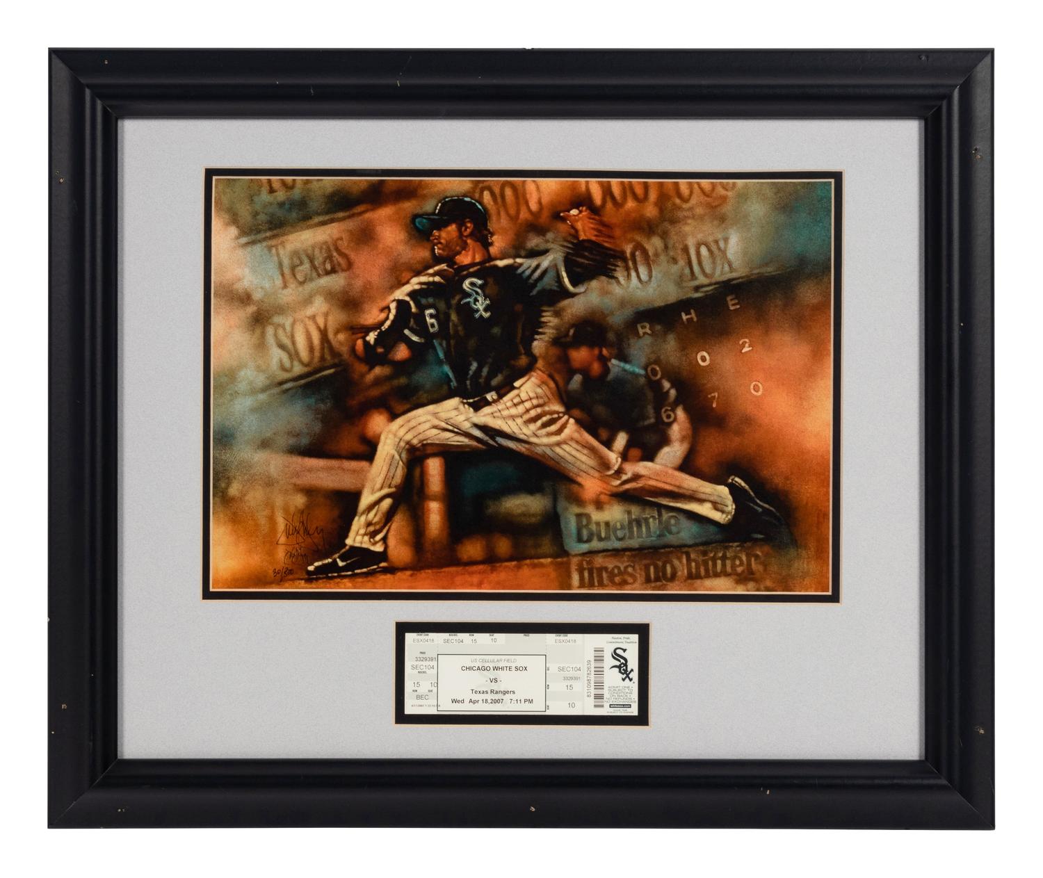 A Group of Four Baseball Artworks Formerly Displayed at Mike Ditka’s Restaurant