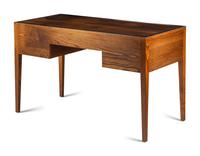 An Art Deco Style Chrome Mounted Oak Desk
