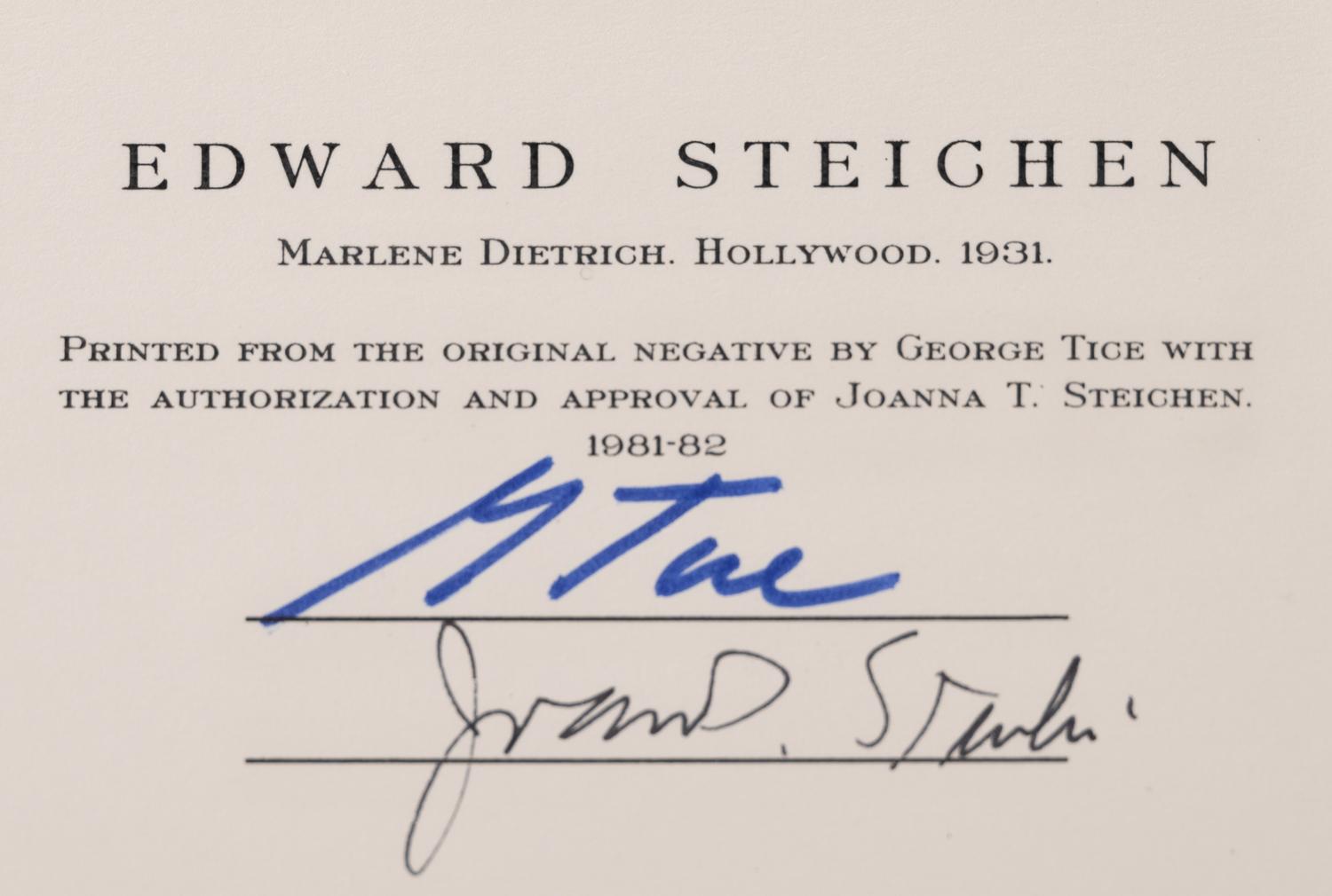 A group of five photographs (from Twenty-Five Photographs printed by George Tice with labels signed by George Tice and Joanna Steichen)