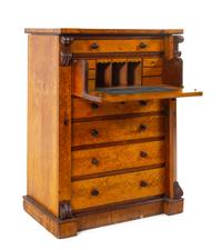 A Victorian Burr Yew Wellington Chest