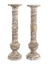 A Pair of Marble Pedestals