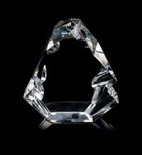 A Baccarat Modern Sculpture Height 7 1/4 inches.