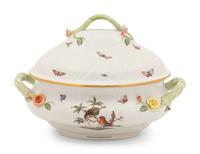 A Herend Rothschild Bird Porcelain Tureen