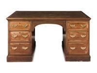 A George III Style Mahogany Pedestal Desk