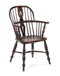 An English Windsor Chair, EARLY 19TH CENTURY, Height 36 inches. — EARLY 19TH CENTURY,