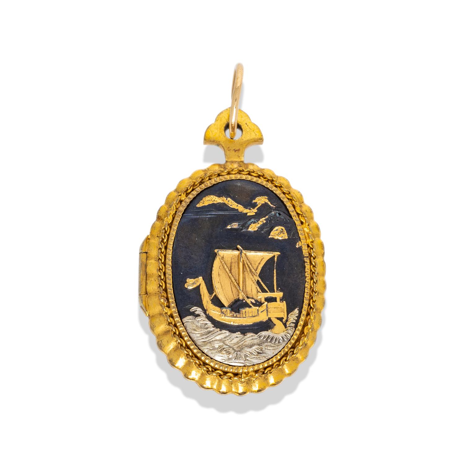VICTORIAN, YELLOW GOLD AND MIXED METAL LOCKET