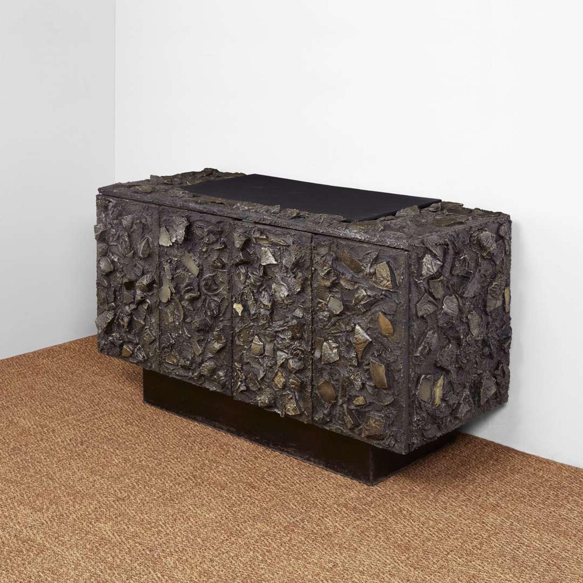 Paul Evans Custom "Sculpted Bronze" Cabinet, New Hope, Pennsylvania, circa 1968