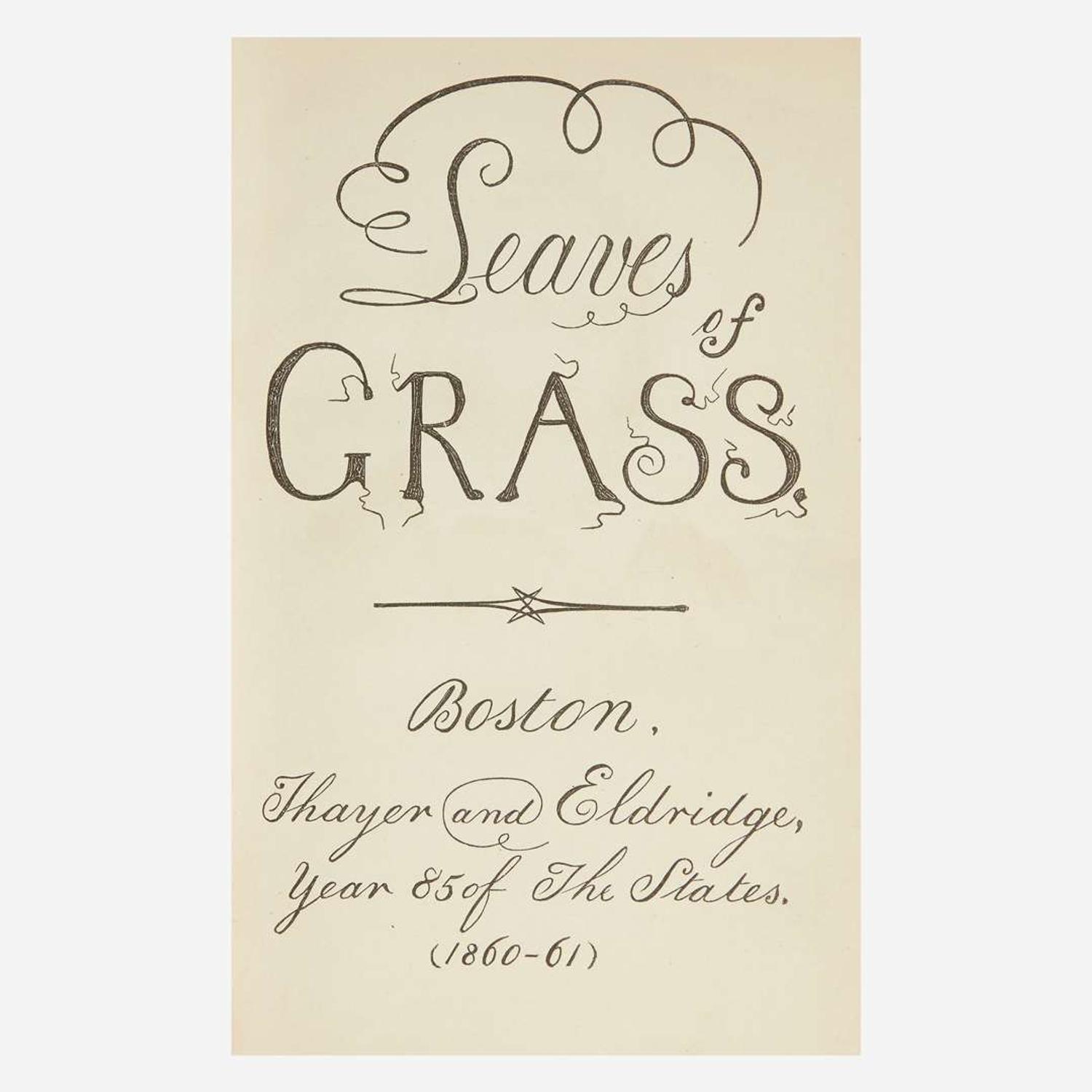 [Literature] Whitman, Walt Leaves of Grass