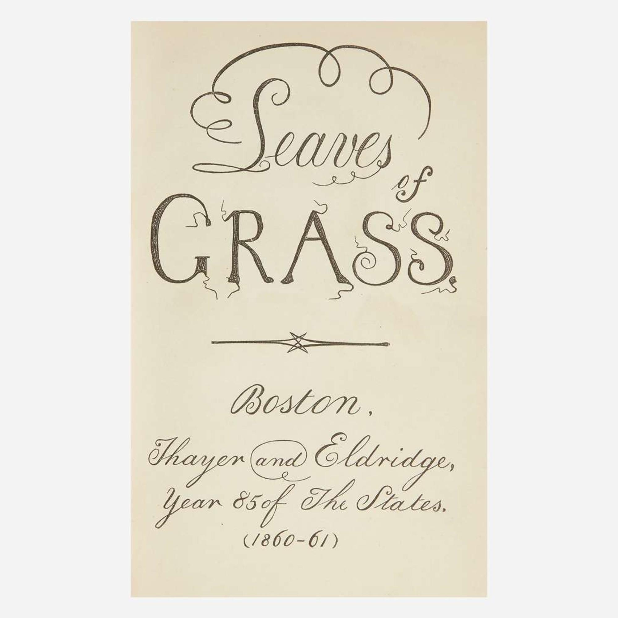[Literature] Whitman, Walt Leaves of Grass