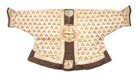 An Embroidered Silk Men's Riding Jacket, Magua Width 70 inches. — LATE QING DYNASTY