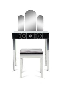 A Mirrored Dressing Table and Stool